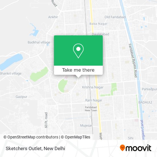 How to get to Sketchers Outlet in Faridabad by Bus or Metro