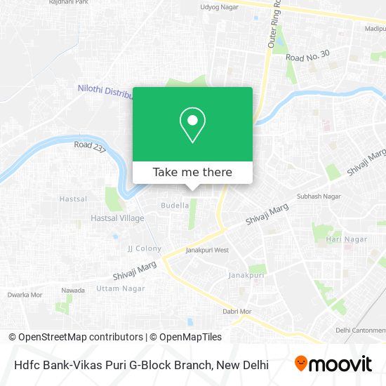 Hdfc Bank-Vikas Puri G-Block Branch map