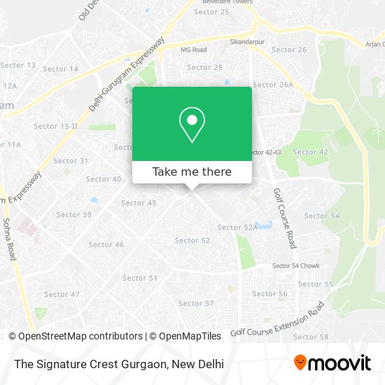 The Signature Crest Gurgaon map
