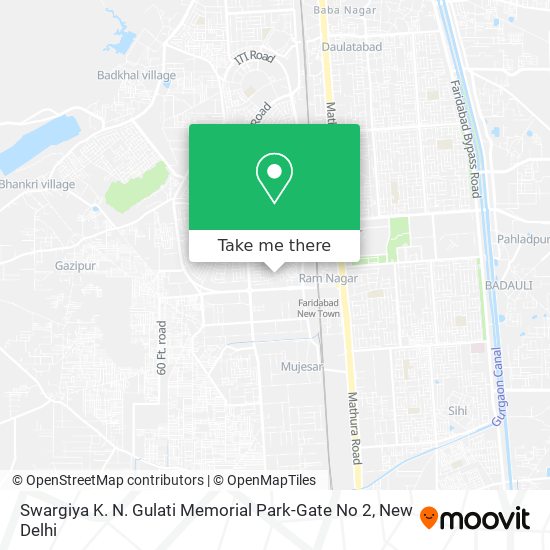 Swargiya K. N. Gulati Memorial Park-Gate No 2 map