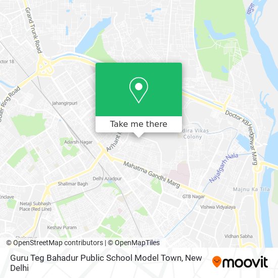 Guru Teg Bahadur Public School Model Town map