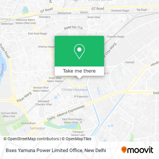 Bses Yamuna Power Limited Office map