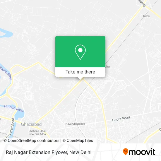 Raj Nagar Extension Flyover map