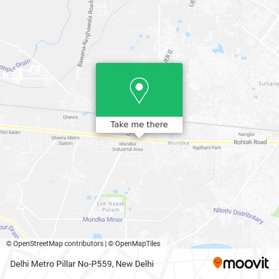 Delhi Metro Pillar No-P559 map