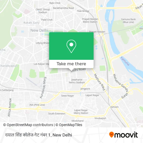 दयाल सिंह कॉलेज-गेट नंबर 1 map