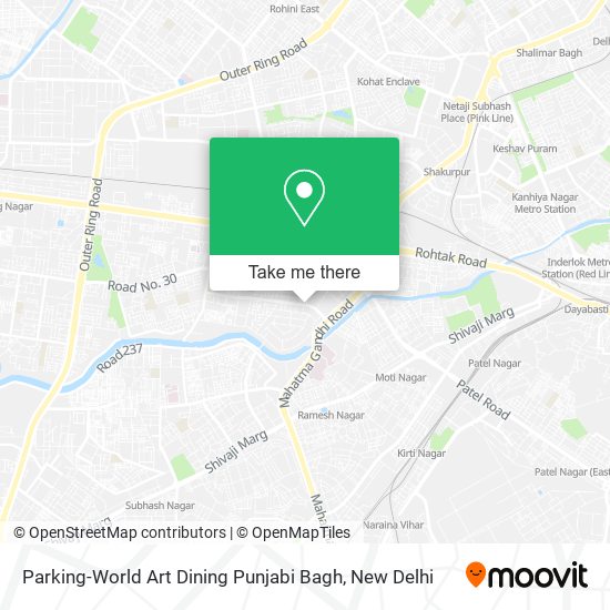 Parking-World Art Dining Punjabi Bagh map