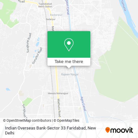 Indian Overseas Bank-Sector 33 Faridabad map