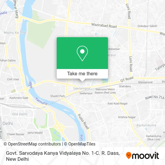 Govt. Sarvodaya Kanya Vidyalaya No. 1-C. R. Dass map