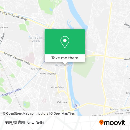 मजनू का टीला map