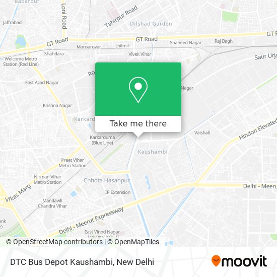 DTC Bus Depot Kaushambi map