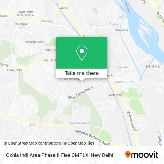 Okhla Indl Area-Phase II-Fiee CMPLX map