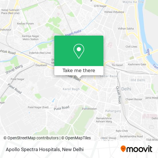 Apollo Spectra Hospitals map