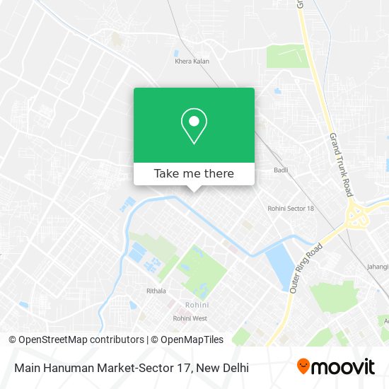 Main Hanuman Market-Sector 17 map