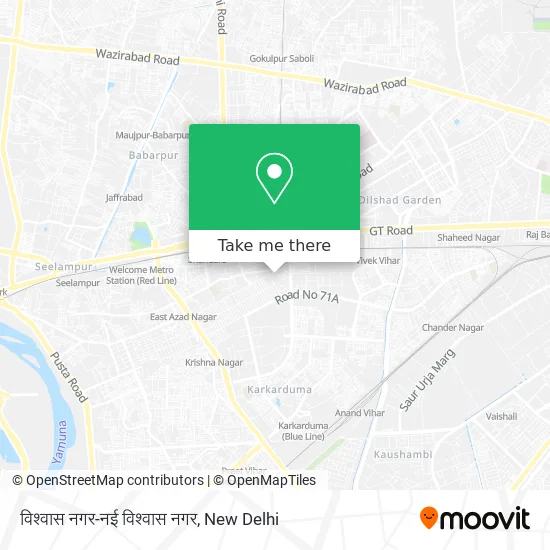 विश्वास नगर-नई विश्वास नगर map