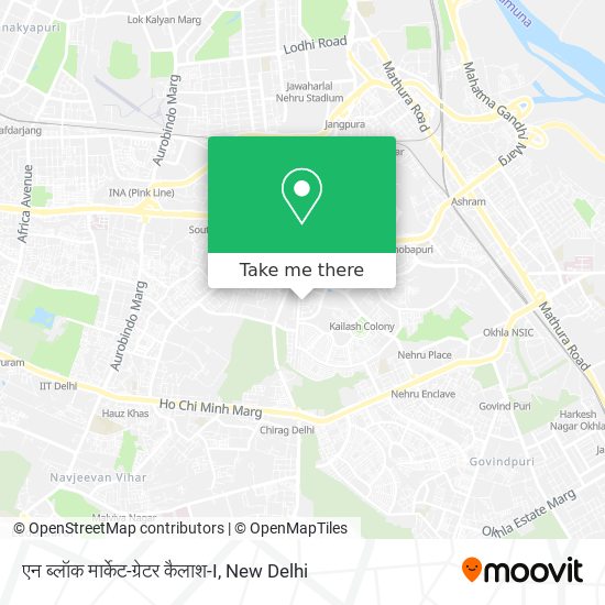 एन ब्लॉक मार्केट-ग्रेटर कैलाश-I map