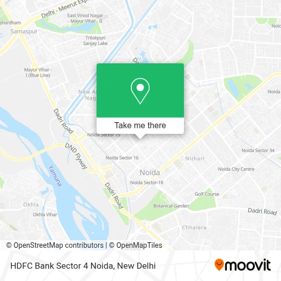 HDFC Bank Sector 4 Noida. map