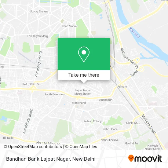 Bandhan Bank Lajpat Nagar map