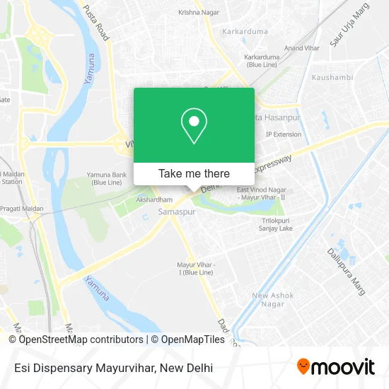Esi Dispensary Mayurvihar map