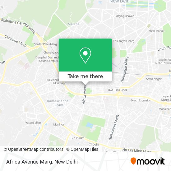 Africa Avenue Marg map