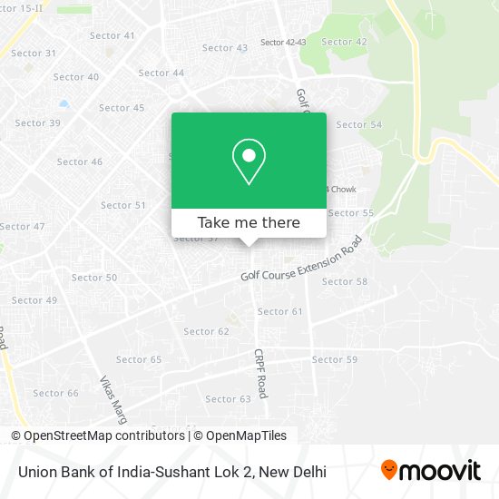 Union Bank of India-Sushant Lok 2 map