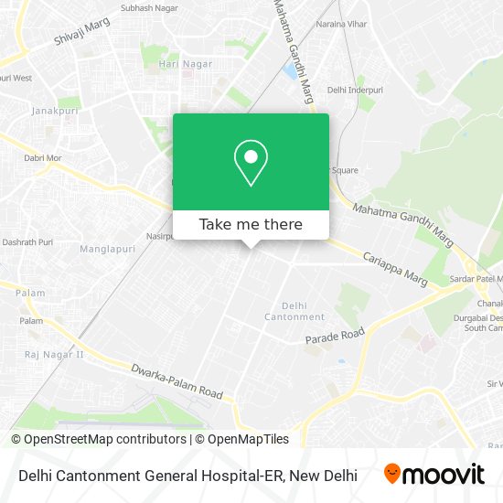 Delhi Cantonment General Hospital-ER map