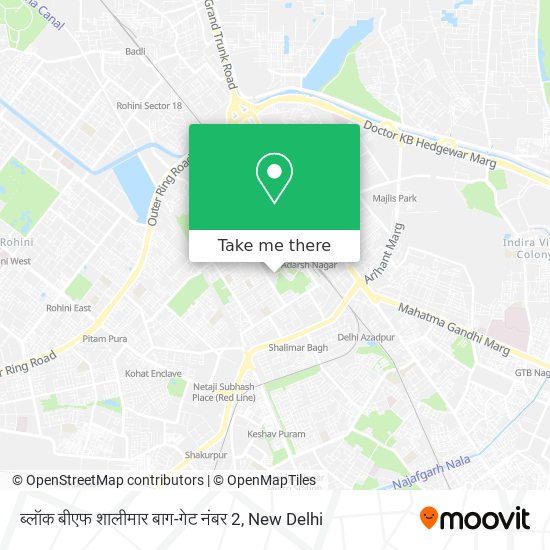 ब्लॉक बीएफ शालीमार बाग-गेट नंबर 2 map