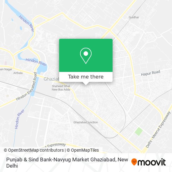 Punjab & Sind Bank-Navyug Market Ghaziabad map