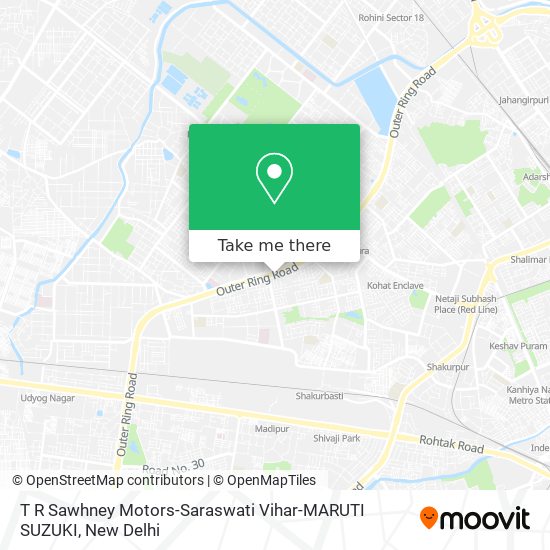 T R Sawhney Motors-Saraswati Vihar-MARUTI SUZUKI map