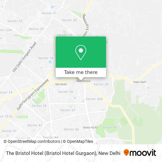 The Bristol Hotel (Bristol Hotel Gurgaon) map