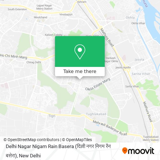 Delhi Nagar Nigam Rain Basera (दिल्ली नगर निगम रैन बसेरा) map