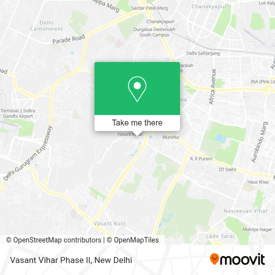Vasant Vihar Phase II map