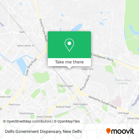 Delhi Government Dispensary map