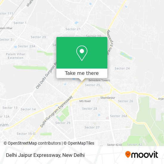 Delhi Jaipur Expressway map