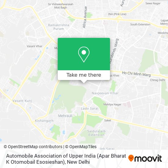 Automobile Association of Upper India (Apar Bharat K Otomobail Esosieshan) map