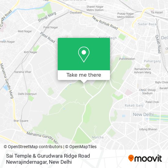 Sai Temple & Gurudwara Ridge Road Newrajindernagar map