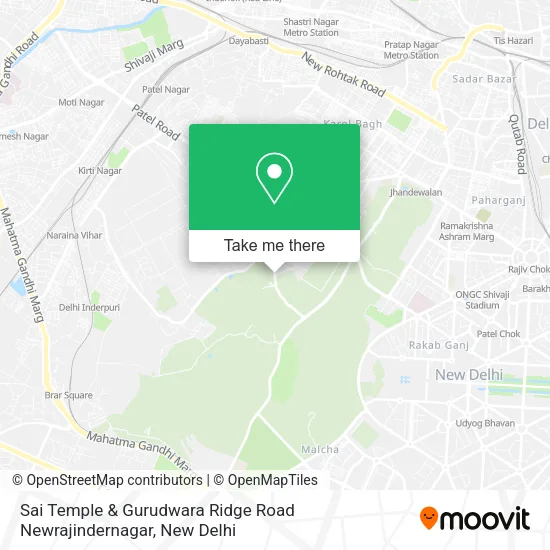 Sai Temple & Gurudwara Ridge Road Newrajindernagar map
