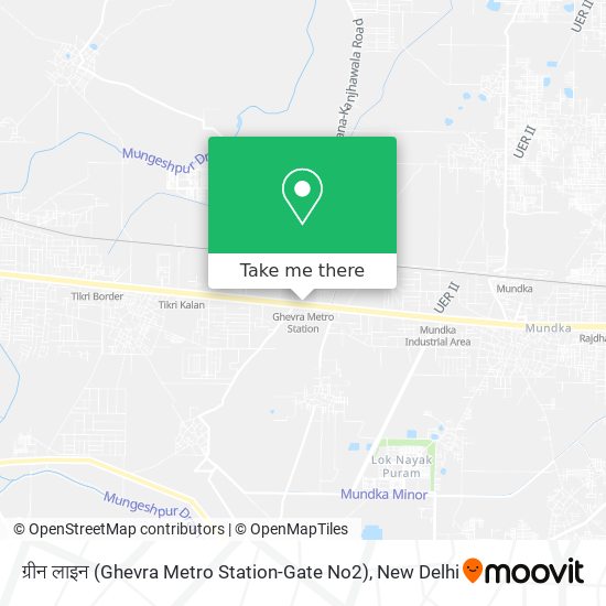 ग्रीन लाइन (Ghevra Metro Station-Gate No2) map