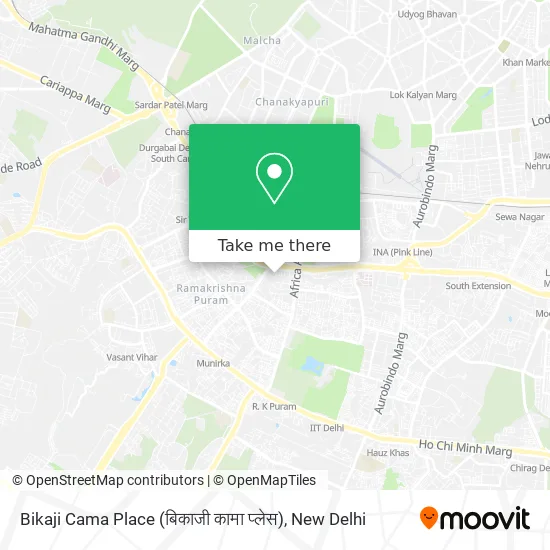 Bikaji Cama Place (बिकाजी कामा प्लेस) map