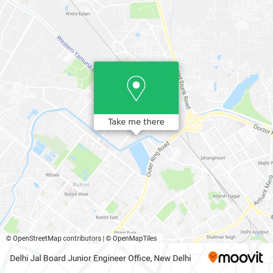 Delhi Jal Board Junior Engineer Office map