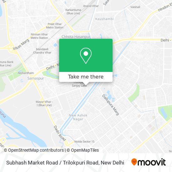 Subhash Market Road / Trilokpuri Road map
