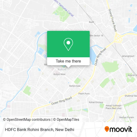 HDFC Bank Rohini Branch map