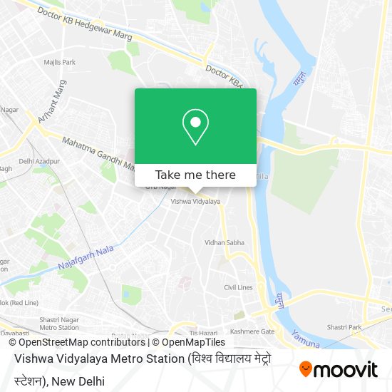 Vishwa Vidyalaya Metro Station (विश्व विद्यालय मेट्रो स्टेशन) map