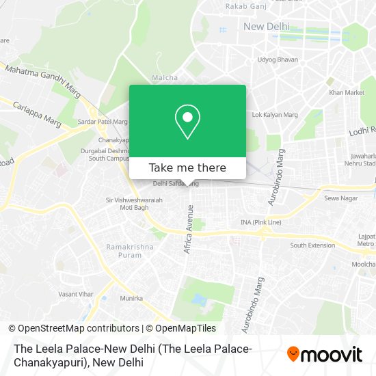 The Leela Palace-New Delhi (The Leela Palace-Chanakyapuri) map