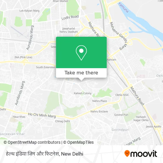 हेल्थ इंडिया जिम और फिटनेस map