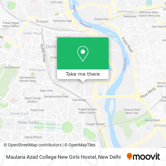 Maulana Azad College New Girls Hostel map