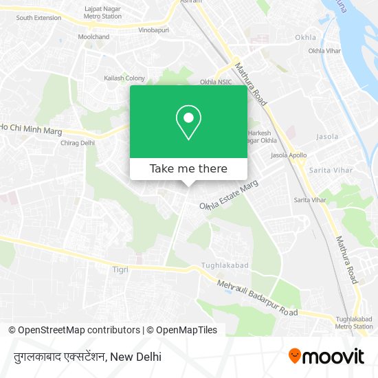 तुगलकाबाद एक्सटेंशन map