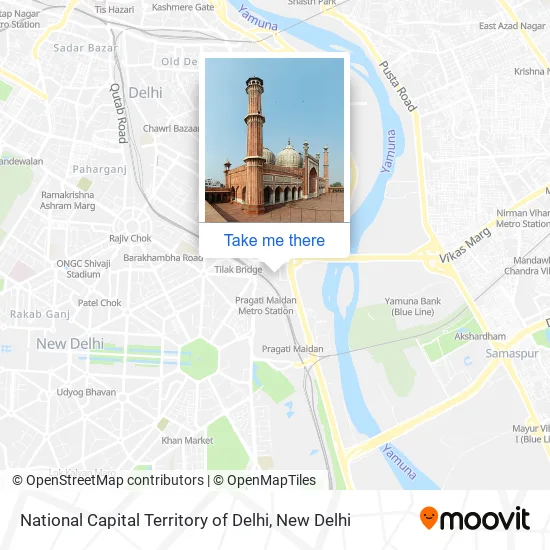 National Capital Territory of Delhi map