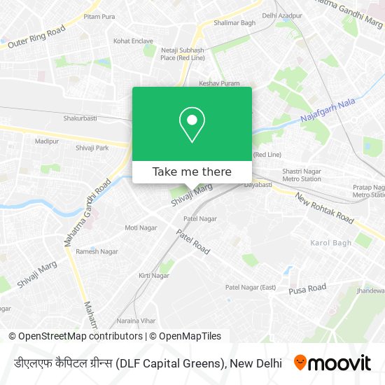 डीएलएफ कैपिटल ग्रीन्स (DLF Capital Greens) map
