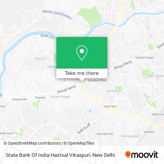 State Bank Of India-Hastsal Vikaspuri map