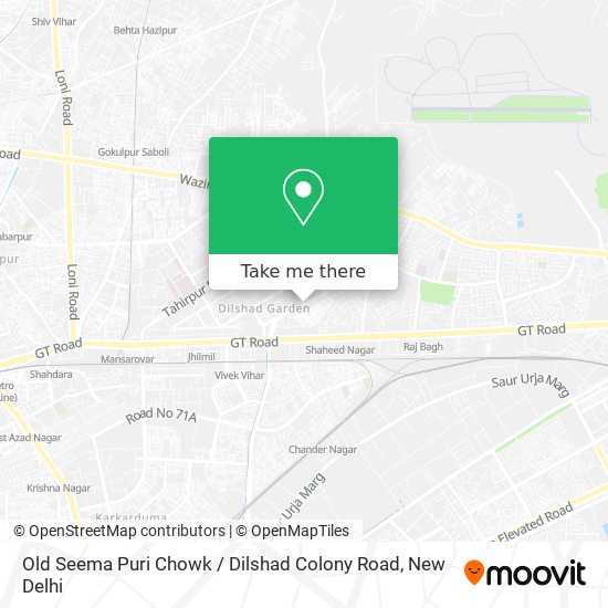 Old Seema Puri Chowk / Dilshad Colony Road map